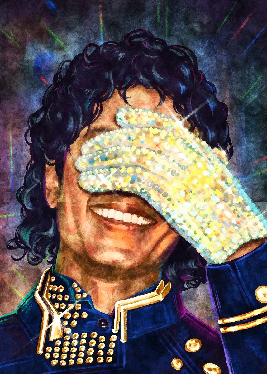 Michael Jackson's Iconic Sparkle Glove' Poster, picture, metal