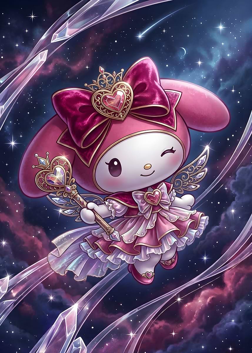 My Melody Angel in Cosmic Dreamscape' Poster, picture, metal print