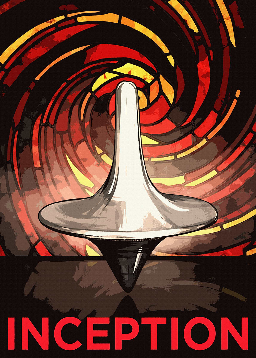 Inception Spinning Top Poster' Poster, picture, metal print, paint