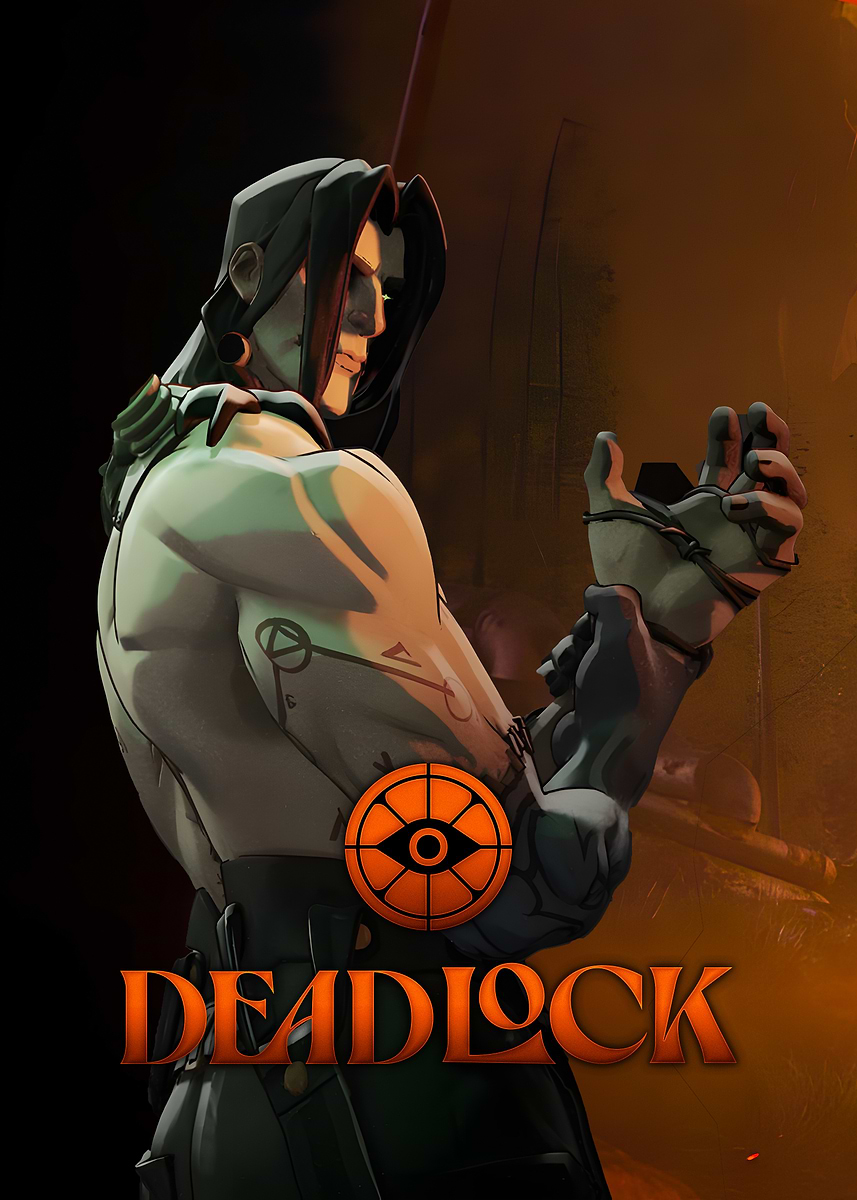 【中古】 DEADLOCK アニメ ゲーム Deadlock Game Character and Logo' Poster, picture, metal print