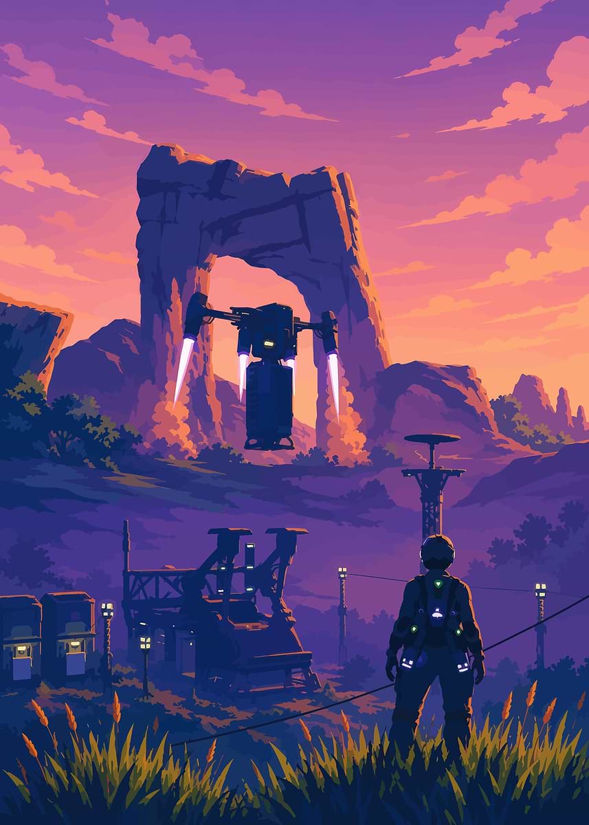 Satisfactory Gaming Poster' Poster, picture, metal print, paint by
