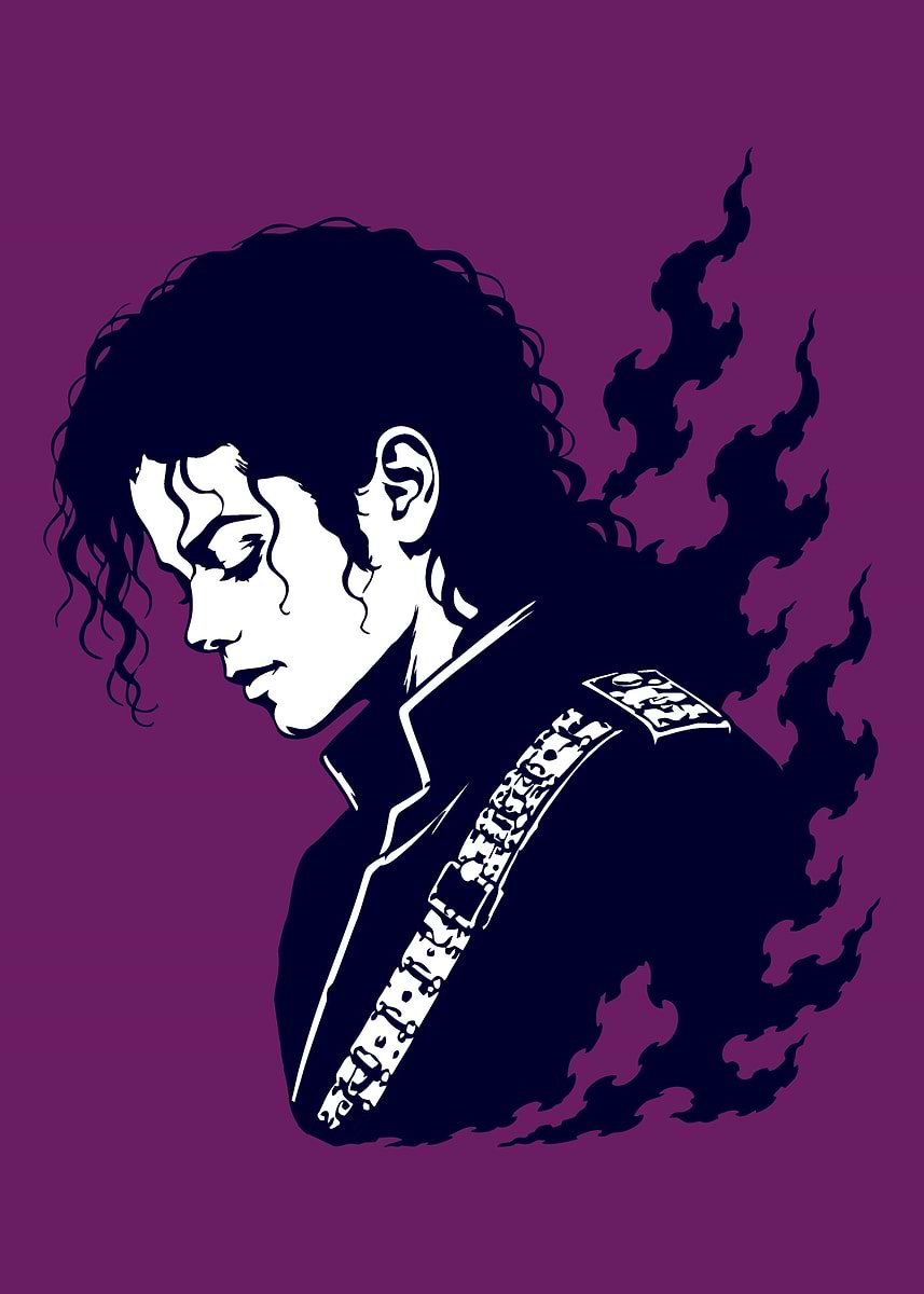 Michael Jackson in Stylized Portrait' Poster, picture, metal print