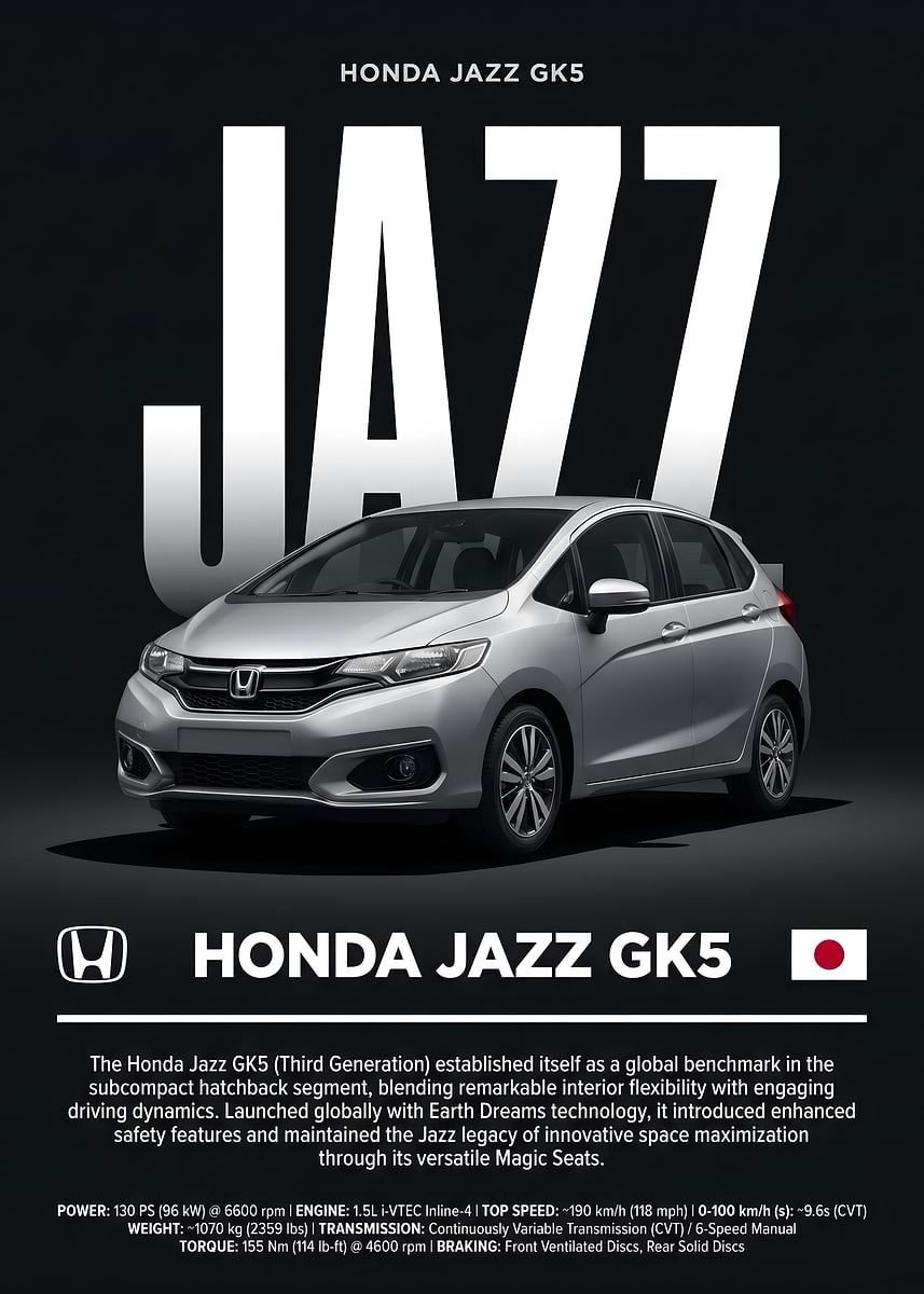 Honda Jazz GK5 Car Advertisement' Poster, picture, metal print