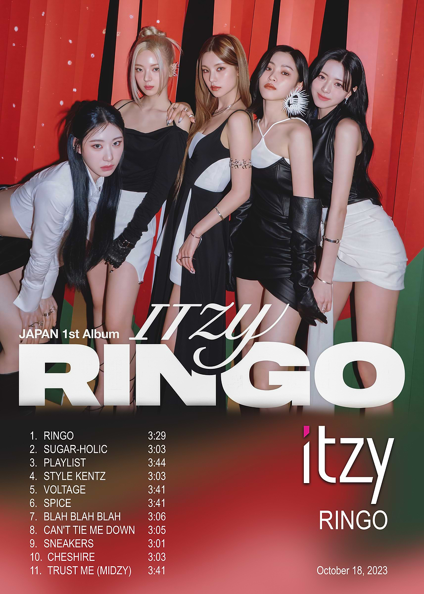 ITZY RINGO サイン入りポスター ITZY 'RINGO' Japan 1st Album Cover' Poster, picture, metal print
