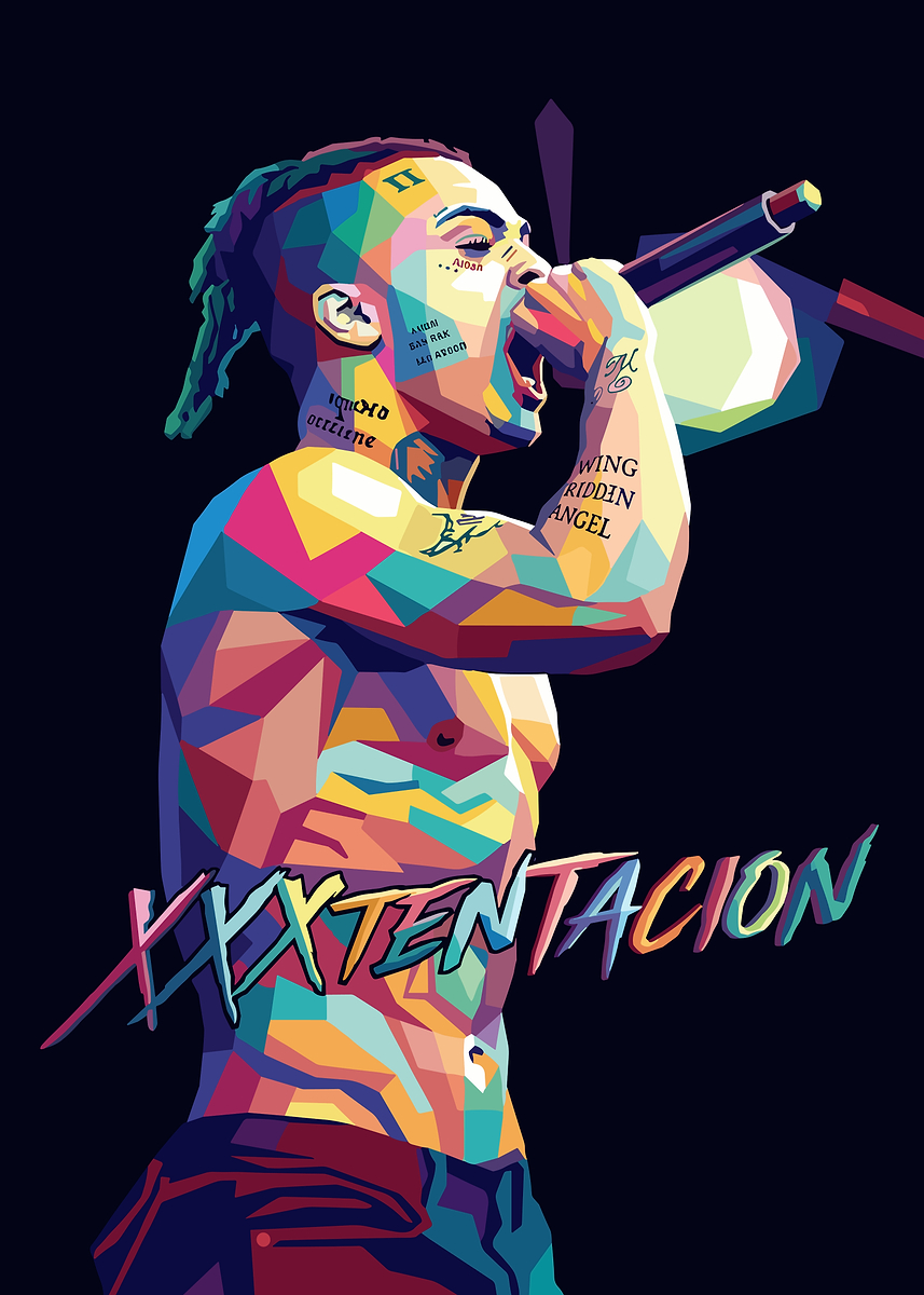 XXXTentacion Pop Art Portrait' Poster, picture, metal print, paint