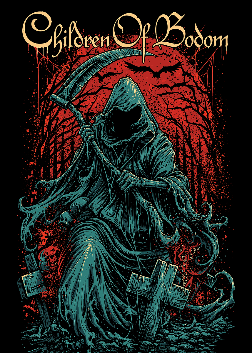 Children of Bodom Grim Reaper Art' Poster, picture, metal print