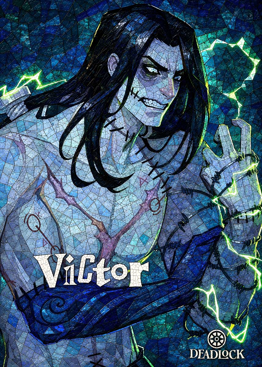 DEADLOCK アクスタ Victor from Deadlock' Poster, picture, metal print, paint by Mbak