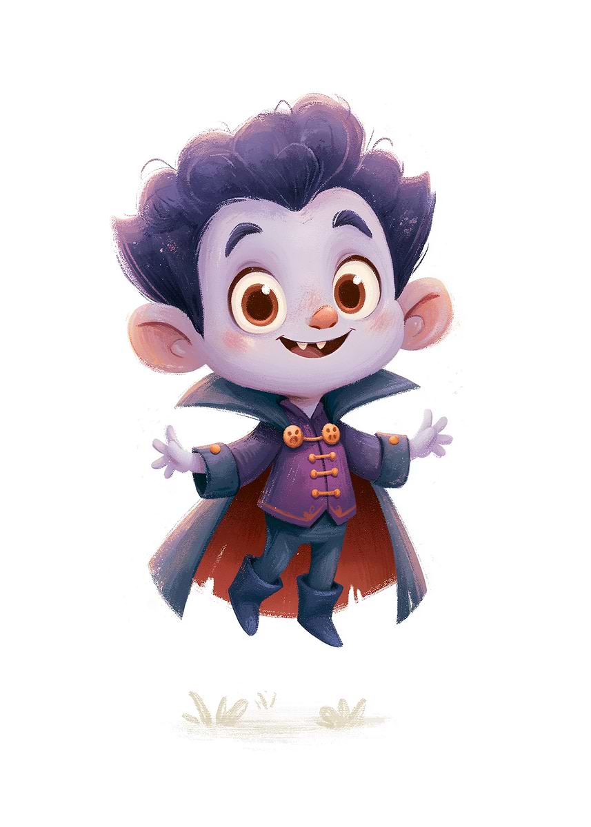 Whimsical Baby Dracula Spooky Cute' Poster, picture, metal print