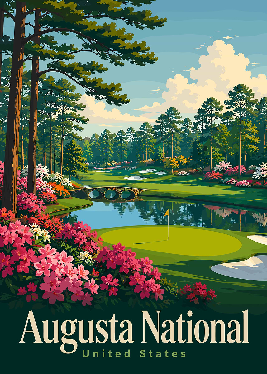 'Augusta National Golf Course Poster' Poster, picture, metal print ...