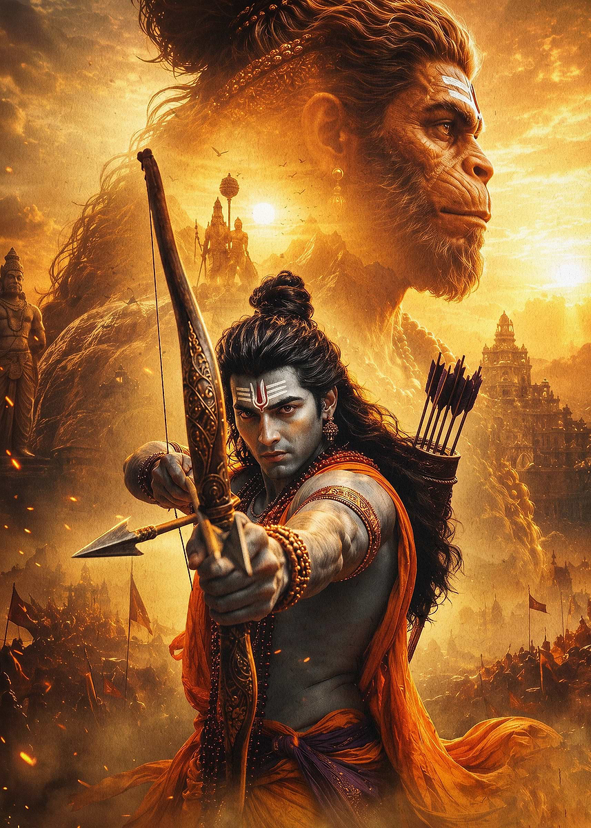 Hanuma Find Rama Lord Rama Hanuman Epic Mythos Poste Poster, Picture & Metal Print ...