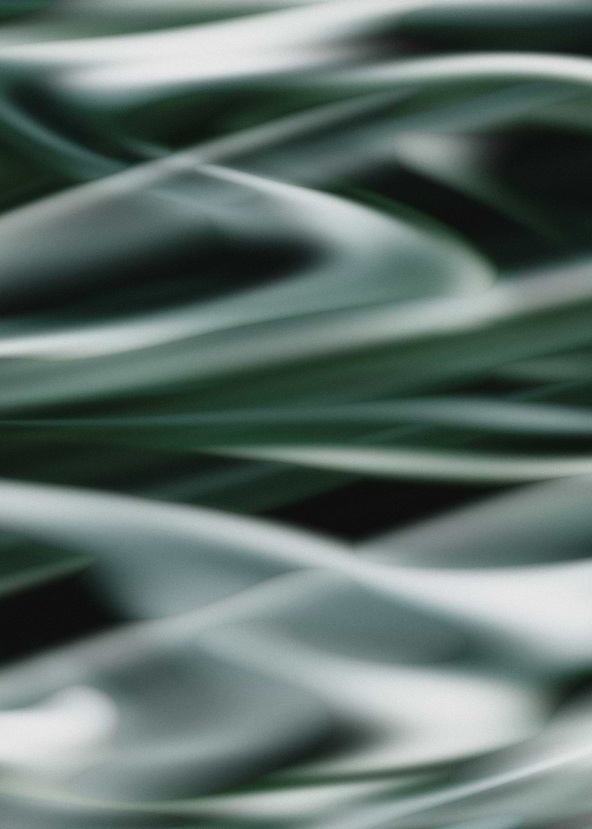 Abstract Green and White Flowing Waves Poster, Picture & Metal Print ...