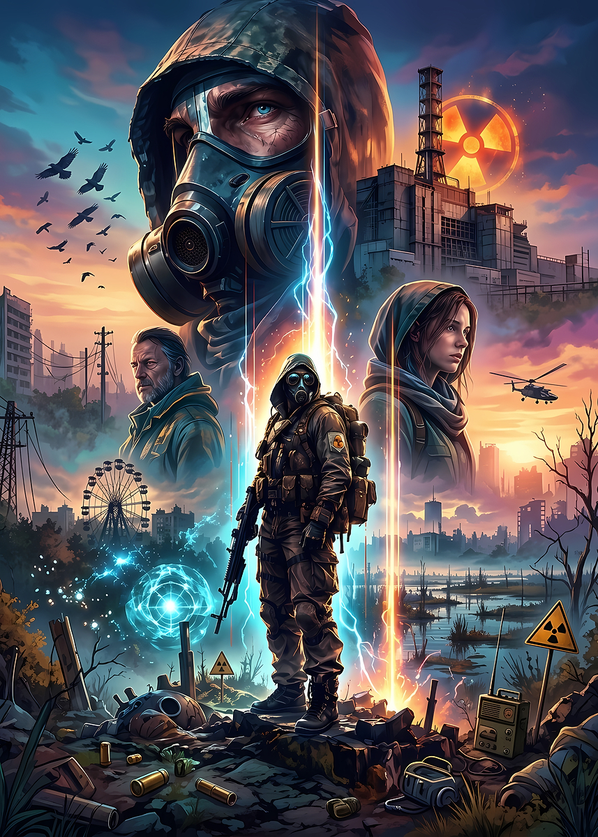 Displatel 'Post-Apocalyptic Stalker Survival Poster' Poster, picture, metal print ...