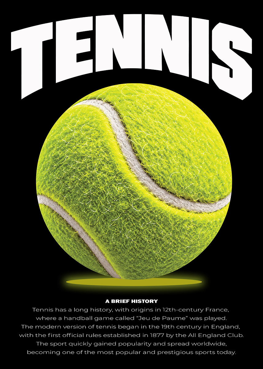 Tennis Sport History Poster Poster, Picture & Metal Print – Tennis ...