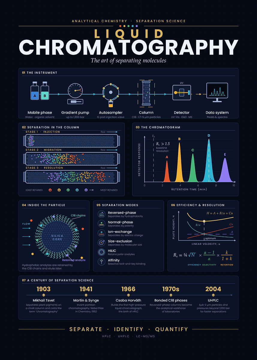 Displatel Liquid Chromatography Scientific Infographic Poster Poster, Picture ...
