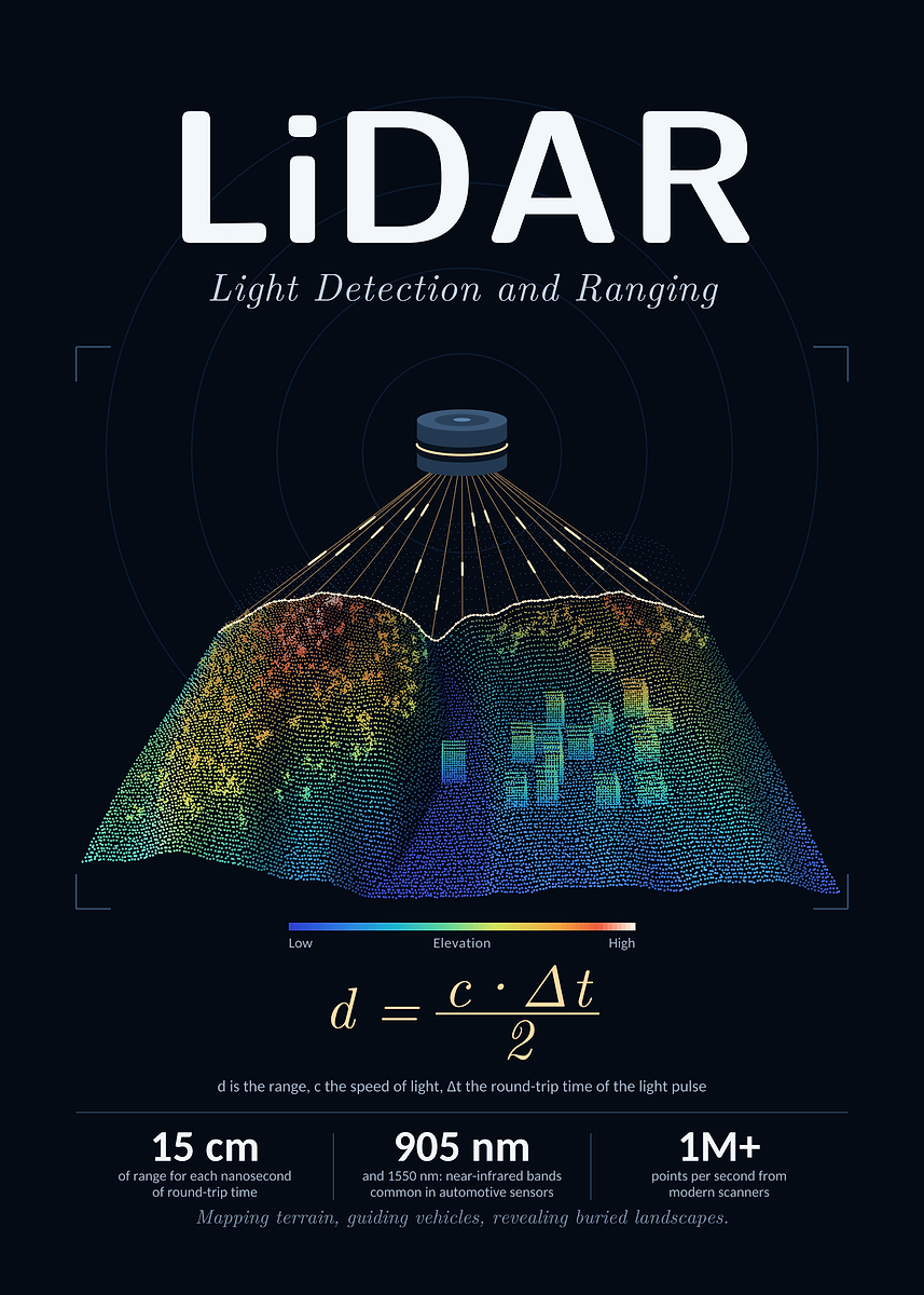 Tech Store Posters LiDAR Technology Light Detection and Ranging Poster, Picture & Metal ...