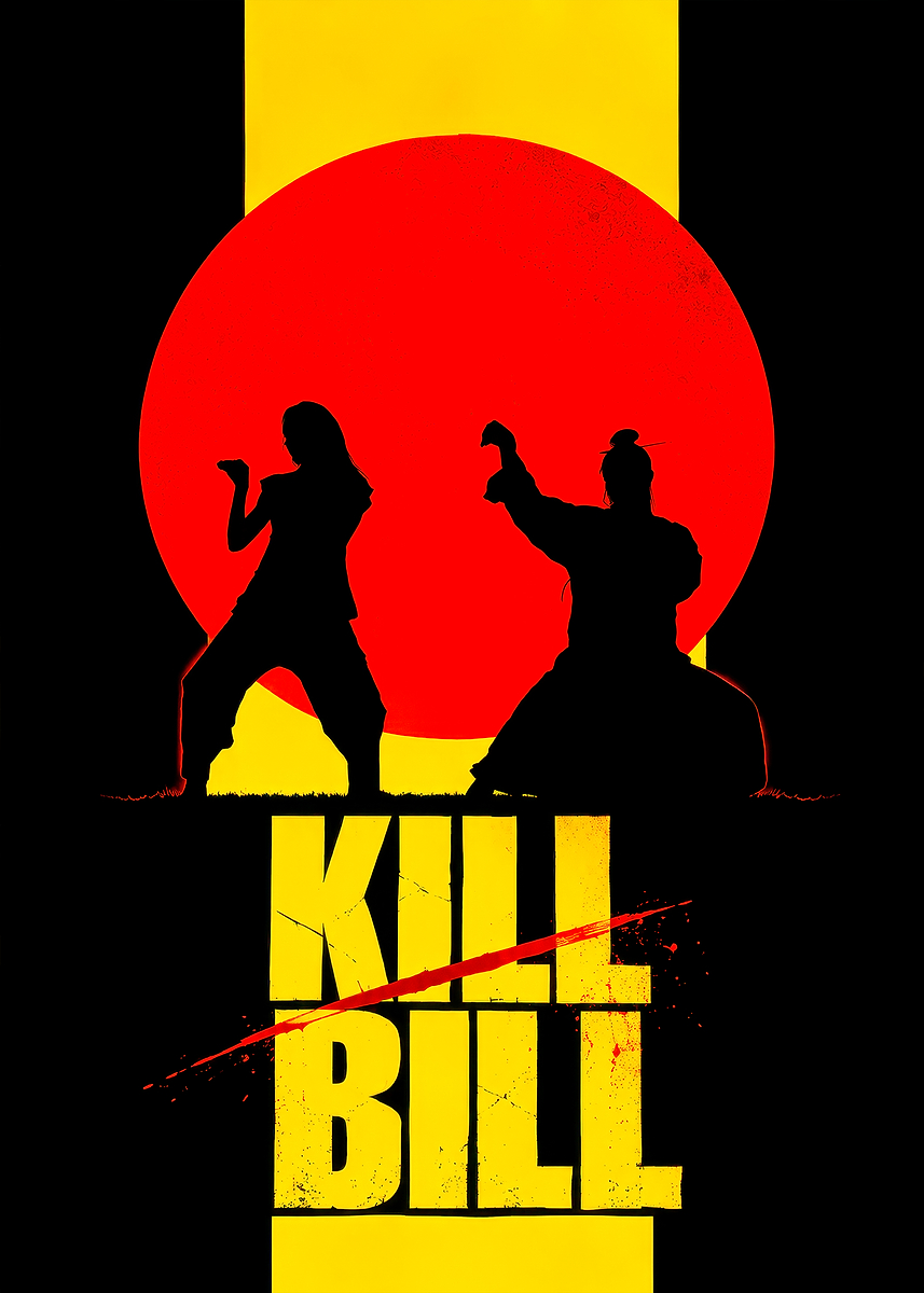 Kill Bill Intro Kill Bill Minimalist Movie Poster Poster, Picture & Metal Print ...