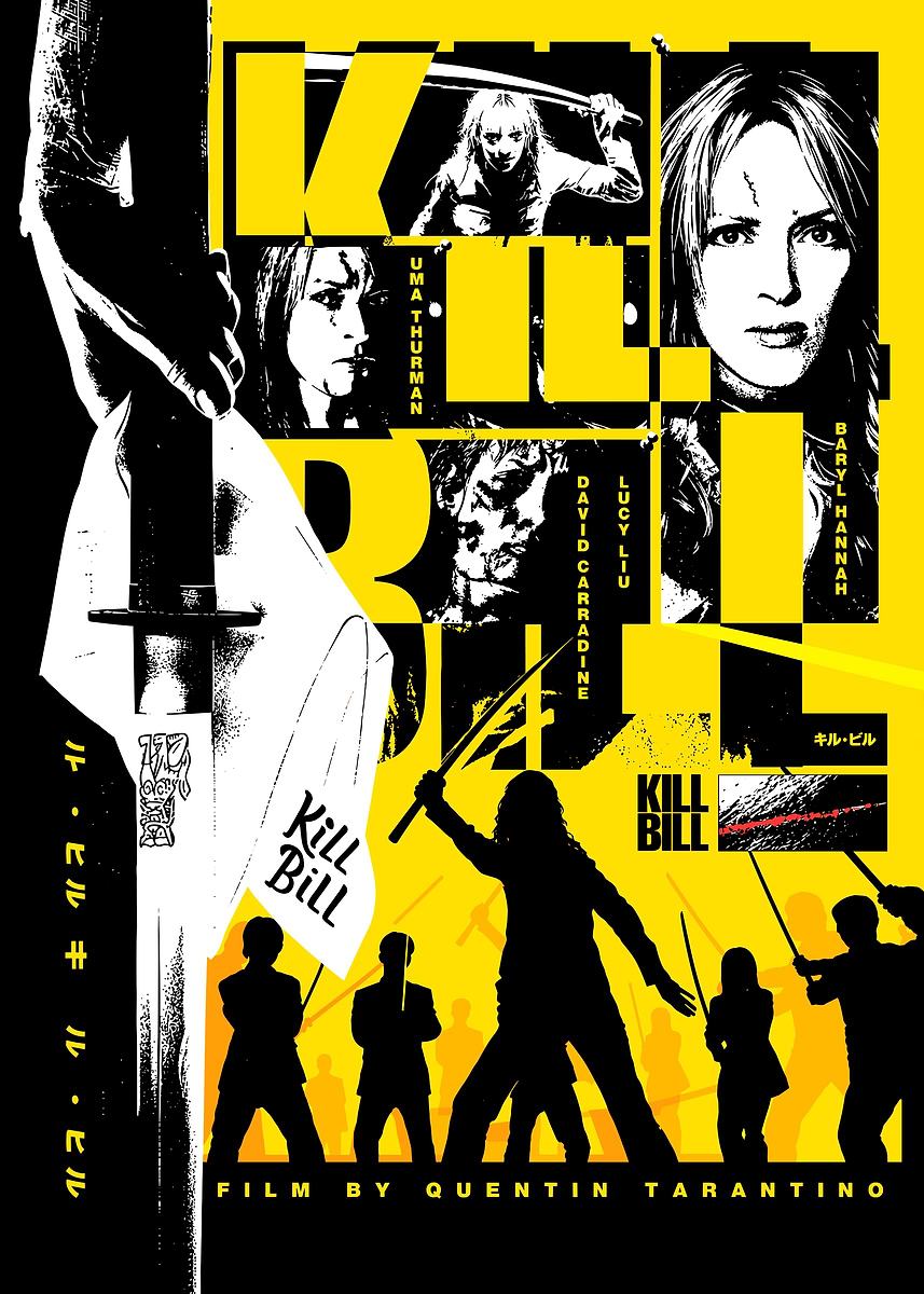 Kill Bill Intro Kill Bill Movie Poster Art Poster, Picture & Metal Print – Movies ...