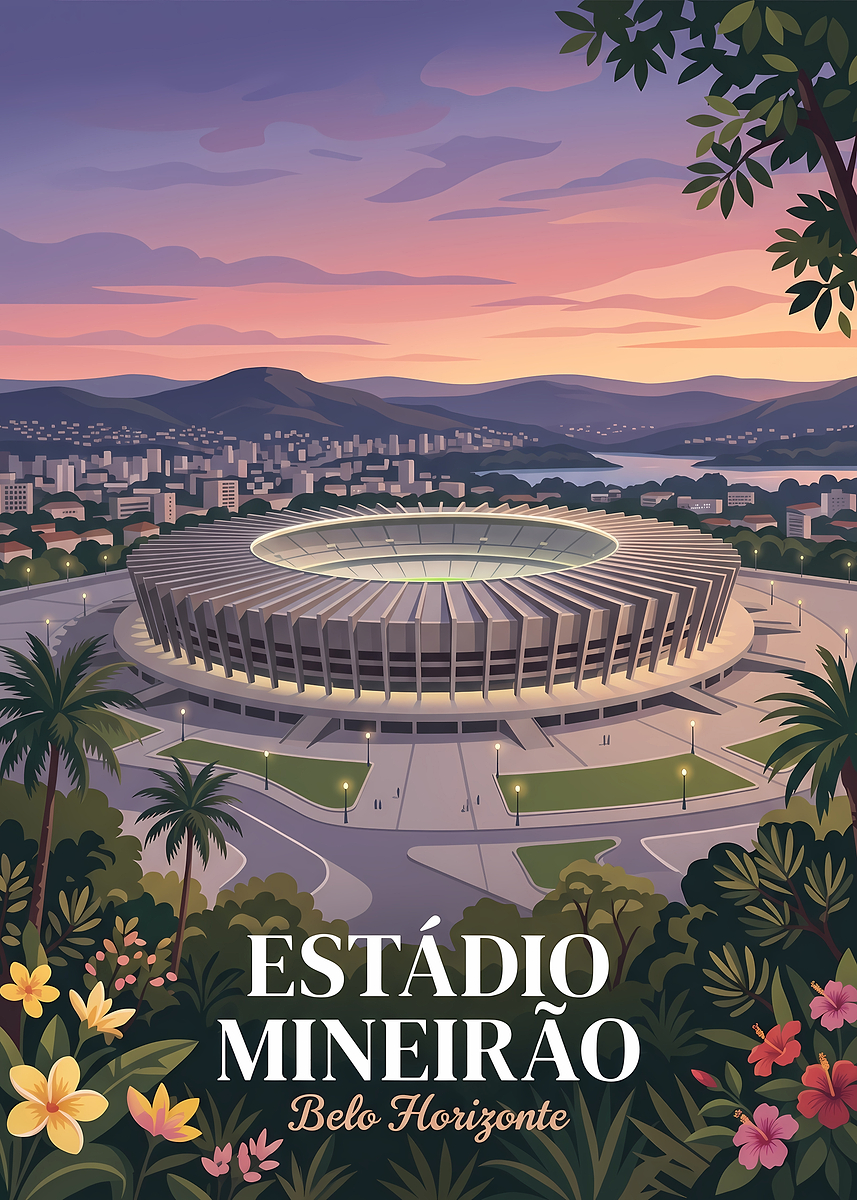 Poster Picture Estádio Mineirão Belo Horizonte Travel Poster Poster, Picture & Metal ...