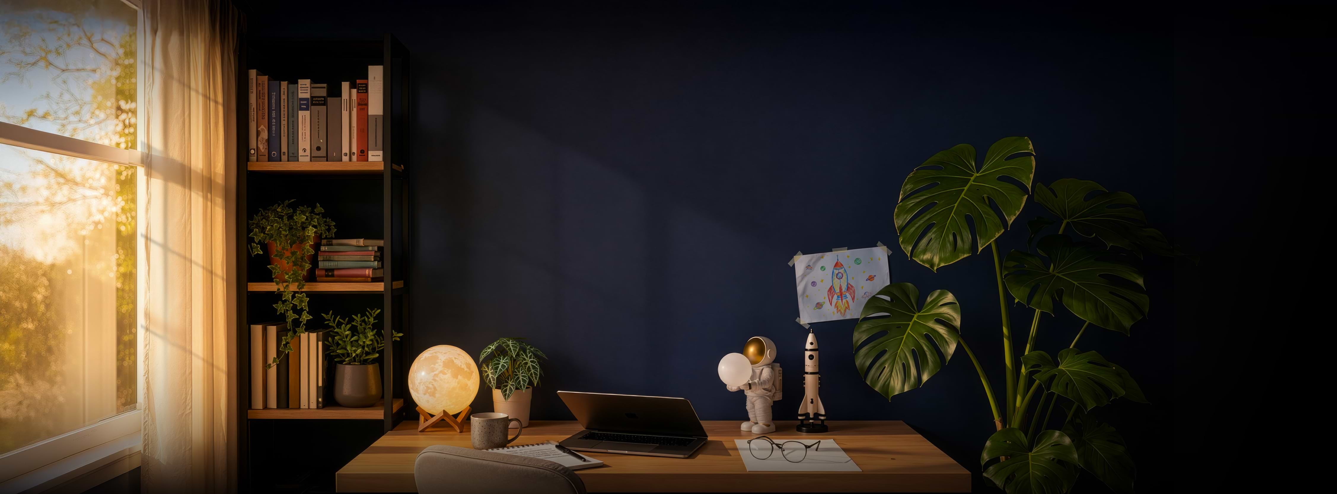 space-home-office slide background