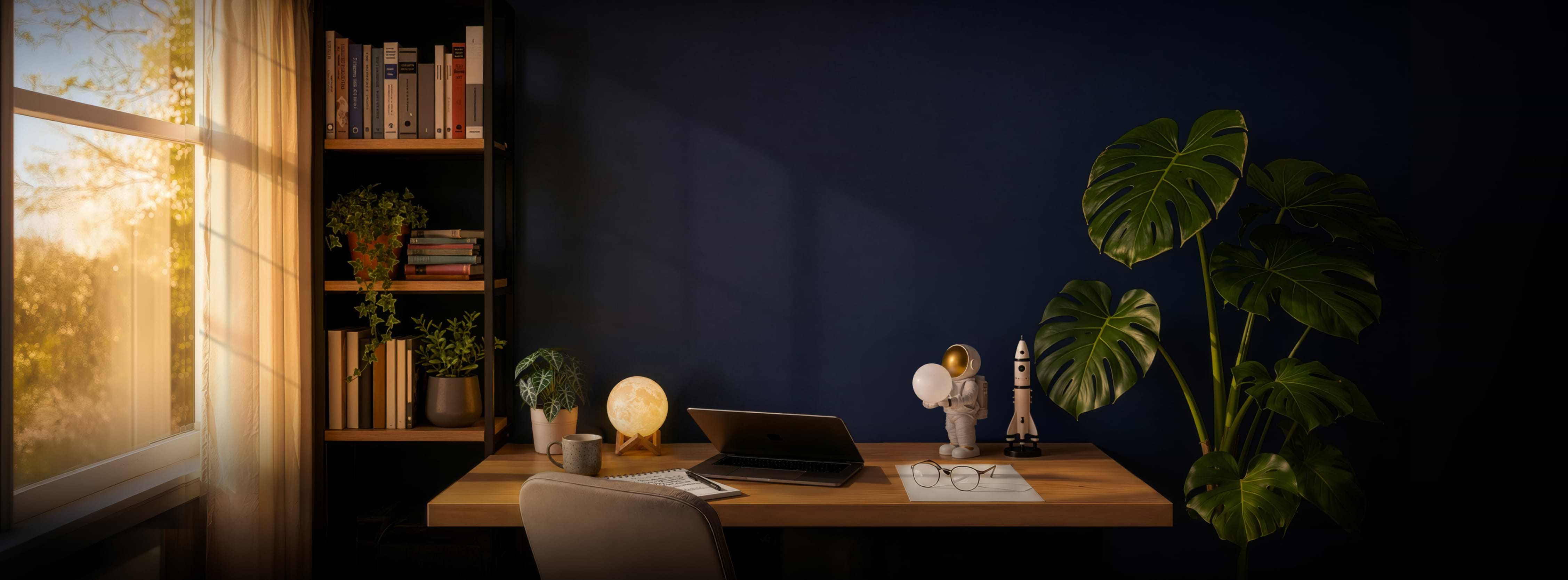 space-home-office slide background