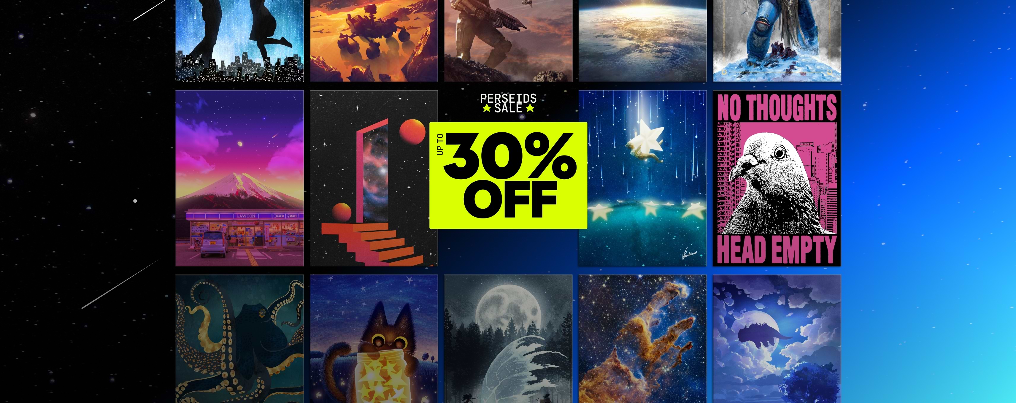 PERSEIDS SALE! USE CODE: STAR