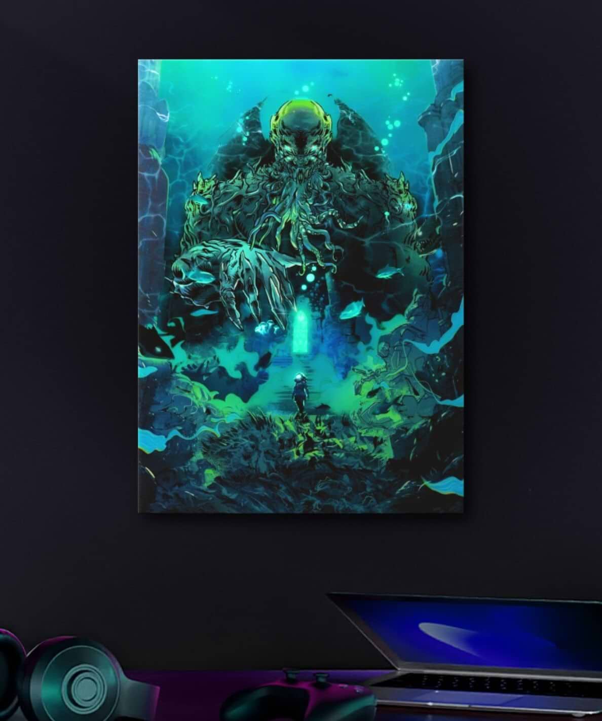 Lumino with light on