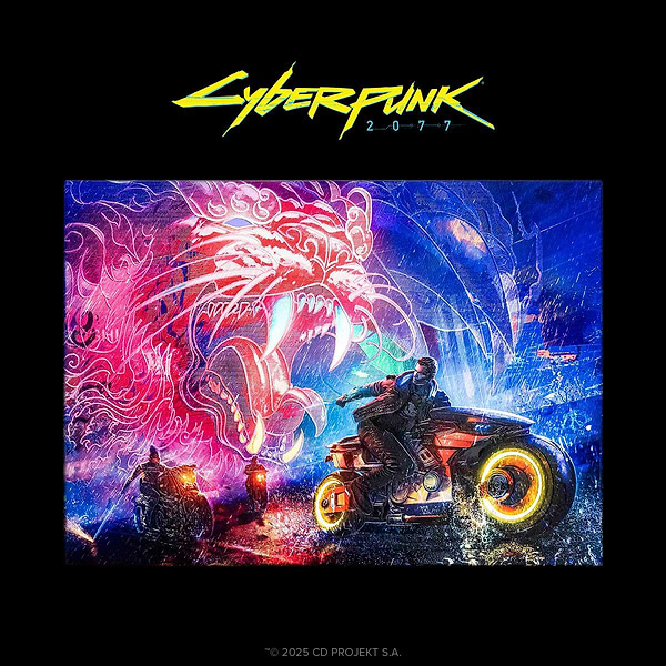 Affiche métallique Displate Cyberpunk 2077 Night City