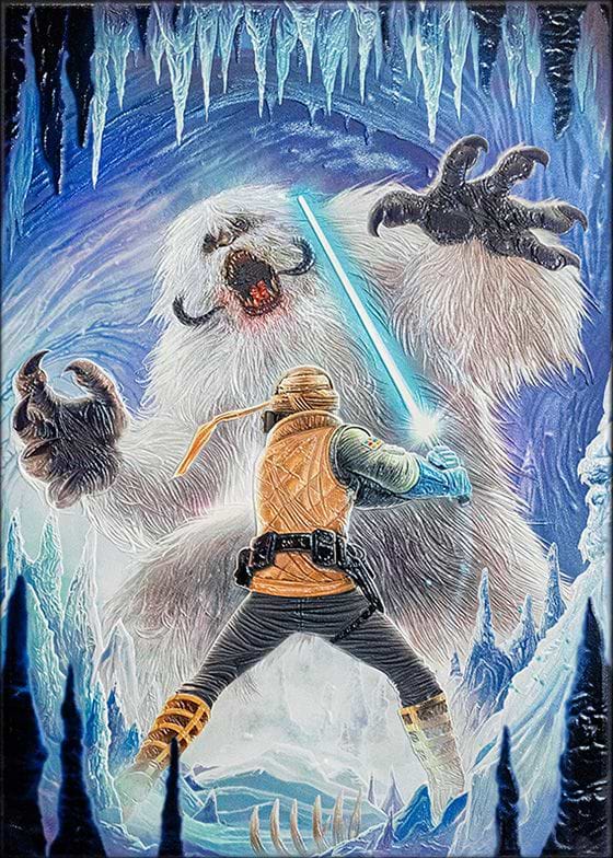 Luke vs. the Wampa metal poster - Limited Edition | Displate