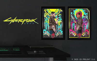 New Cyberpunk 2077 art: chrome meets stained glass