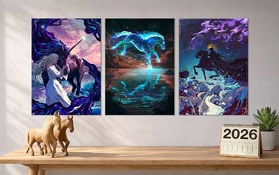 Original art meets mythical creatures